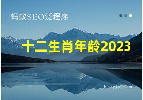 十二生肖年龄2023