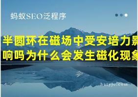 半圆环在磁场中受安培力影响吗为什么会发生磁化现象