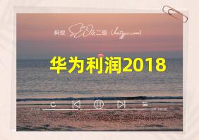 华为利润2018