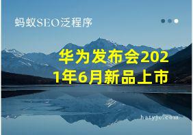 华为发布会2021年6月新品上市