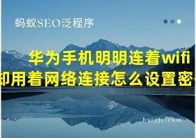 华为手机明明连着wifi却用着网络连接怎么设置密码