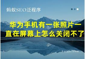 华为手机有一张照片一直在屏幕上怎么关闭不了