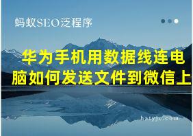 华为手机用数据线连电脑如何发送文件到微信上