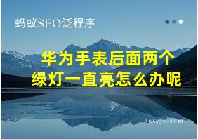 华为手表后面两个绿灯一直亮怎么办呢