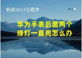 华为手表后面两个绿灯一直亮怎么办