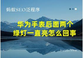 华为手表后面两个绿灯一直亮怎么回事