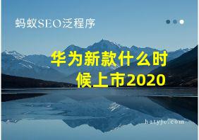 华为新款什么时候上市2020