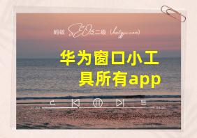 华为窗口小工具所有app