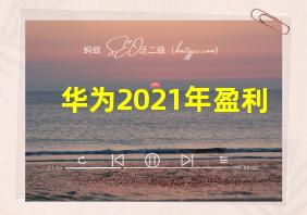 华为2021年盈利