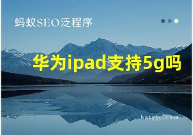 华为ipad支持5g吗