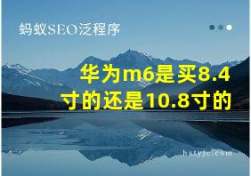 华为m6是买8.4寸的还是10.8寸的