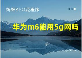 华为m6能用5g网吗