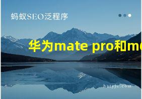 华为mate pro和m6