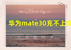 华为mate30充不上电