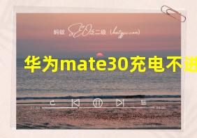 华为mate30充电不进