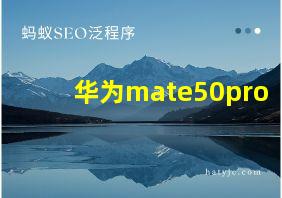 华为mate50pro