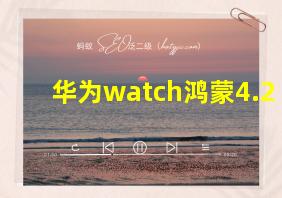 华为watch鸿蒙4.2