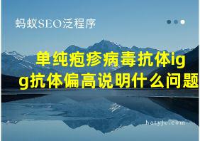 单纯疱疹病毒抗体igg抗体偏高说明什么问题