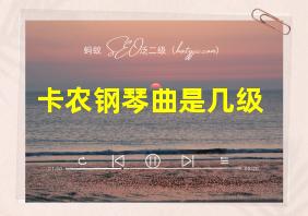 卡农钢琴曲是几级