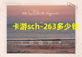 卡游sch-263多少钱