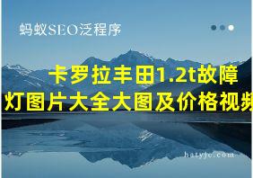 卡罗拉丰田1.2t故障灯图片大全大图及价格视频