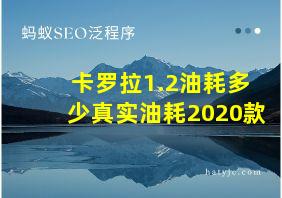 卡罗拉1.2油耗多少真实油耗2020款