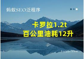 卡罗拉1.2t百公里油耗12升