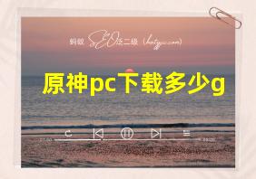 原神pc下载多少g