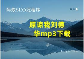 原谅我刘德华mp3下载