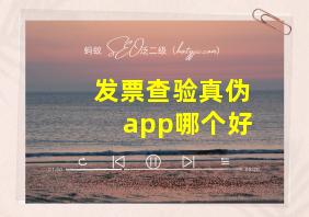 发票查验真伪app哪个好