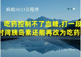 吃药控制不了血糖,打一段时间胰岛素还能再改为吃药吗