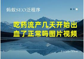 吃药流产几天开始出血了正常吗图片视频