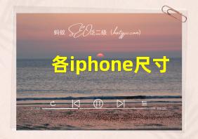 各iphone尺寸