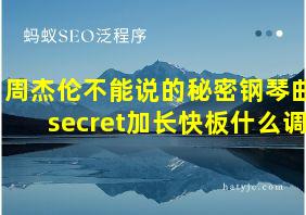 周杰伦不能说的秘密钢琴曲secret加长快板什么调