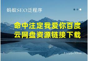 命中注定我爱你百度云网盘资源链接下载