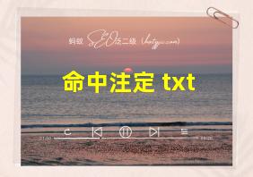 命中注定 txt