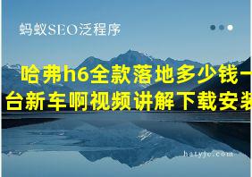 哈弗h6全款落地多少钱一台新车啊视频讲解下载安装