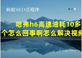 哈弗h6高速油耗10多个怎么回事啊怎么解决视频