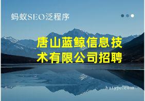 唐山蓝鲸信息技术有限公司招聘