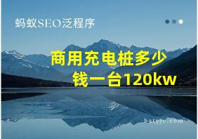 商用充电桩多少钱一台120kw