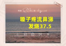 嗓子疼流鼻涕发烧37.5