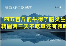 四五百斤的牛得了脑炎生转圈两三天不吃草还有救吗