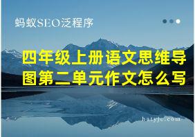 四年级上册语文思维导图第二单元作文怎么写