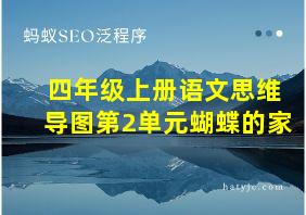 四年级上册语文思维导图第2单元蝴蝶的家