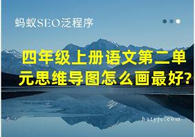 四年级上册语文第二单元思维导图怎么画最好?