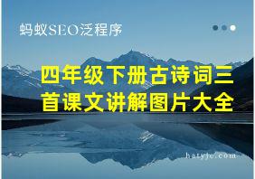 四年级下册古诗词三首课文讲解图片大全