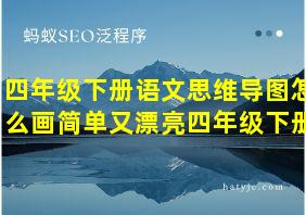 四年级下册语文思维导图怎么画简单又漂亮四年级下册