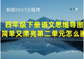 四年级下册语文思维导图简单又漂亮第二单元怎么画