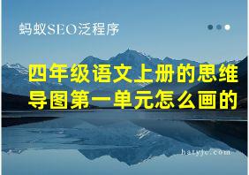 四年级语文上册的思维导图第一单元怎么画的