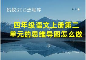 四年级语文上册第二单元的思维导图怎么做